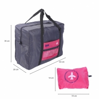 Geanta pliabila pentru calatorii, atasabila la valiza, rezistent la apa, roz, 32L, Vivo EFG1220